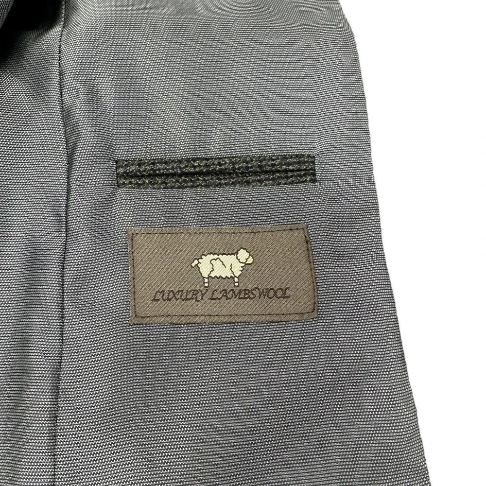 Alan Lebow 100% Luxury‎ Lambs Wool 2 Button Tweed Blazer 40R